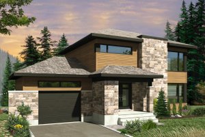 Contemporary Exterior - Front Elevation Plan #23-2644