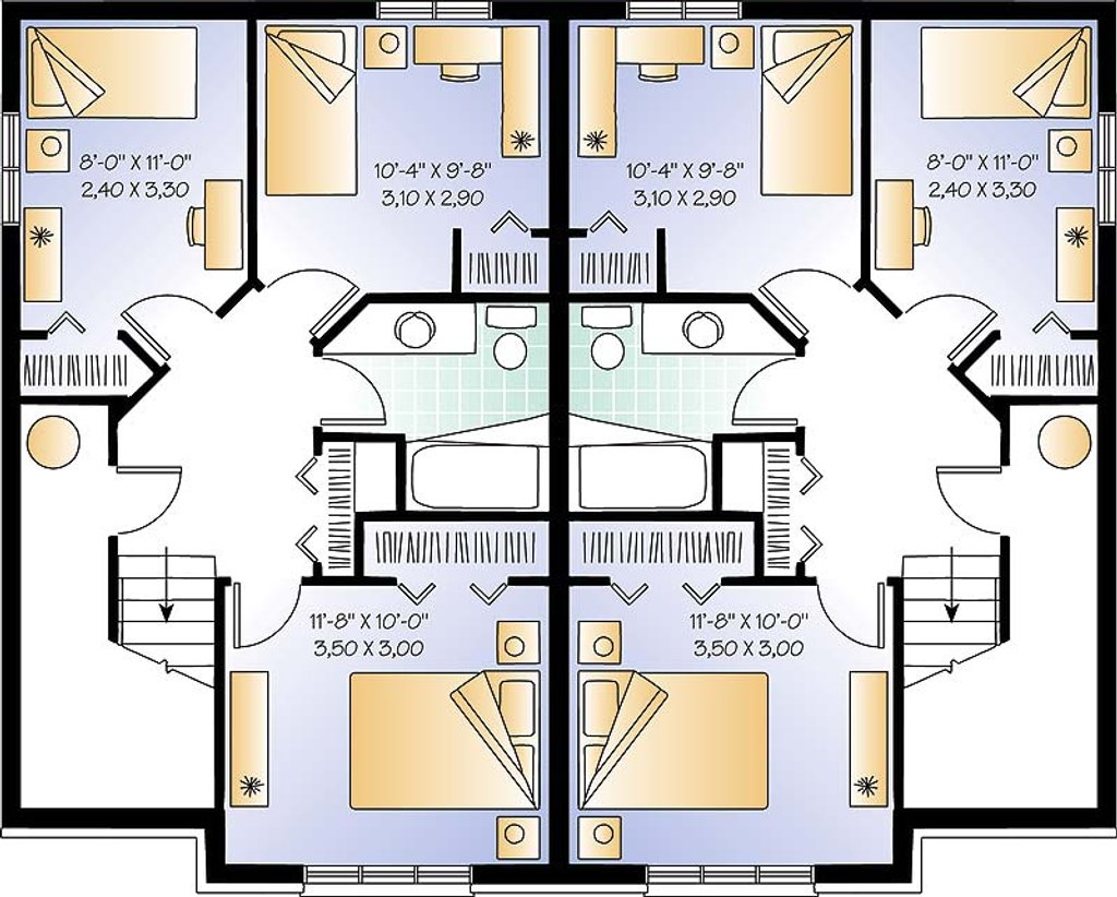 Floor Plan - Lower Floor for Colonial House Plan #23-679 - 3 bed, 1.5 bath