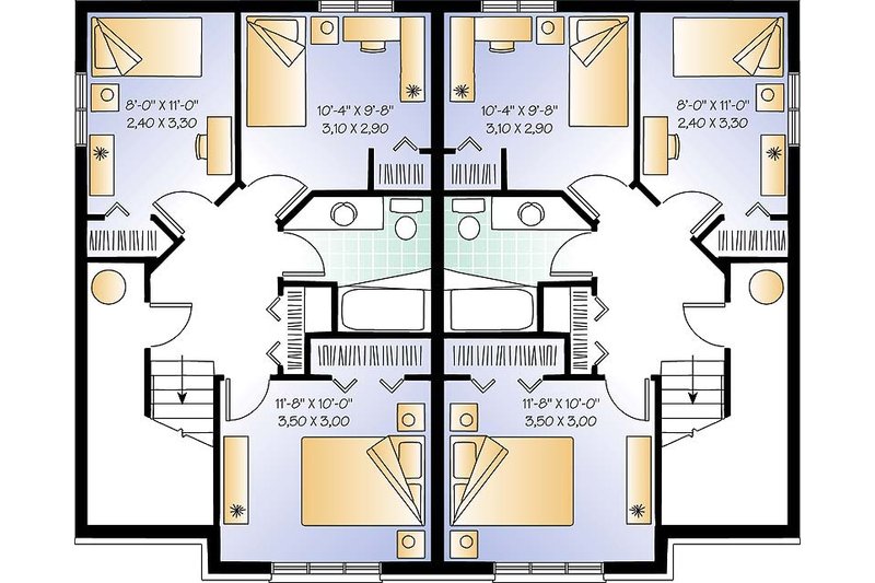 Home Plan - Floor Plan - Lower Floor for Colonial House Plan #23-679 - 3 bed, 1.5 bath