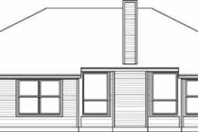 House Blueprint - Exterior - Rear Elevation for Traditional House Plan #84-110 - 3 bed, 2 bath