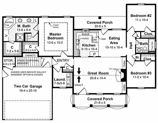 Ranch Floor Plan - Main Floor Plan #21-141