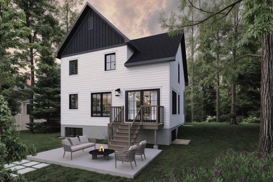 Exterior - Front Elevation 3 for European House Plan #23-281 - 3 bed, 1.5 bath
