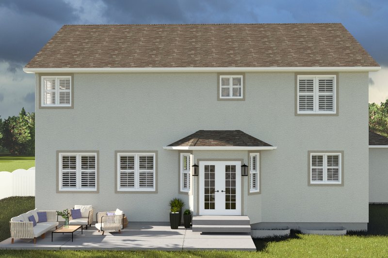 Dream House Plan - Exterior - Rear Elevation 3 for Traditional House Plan #1060-208 - 4 bed, 2.5 bath