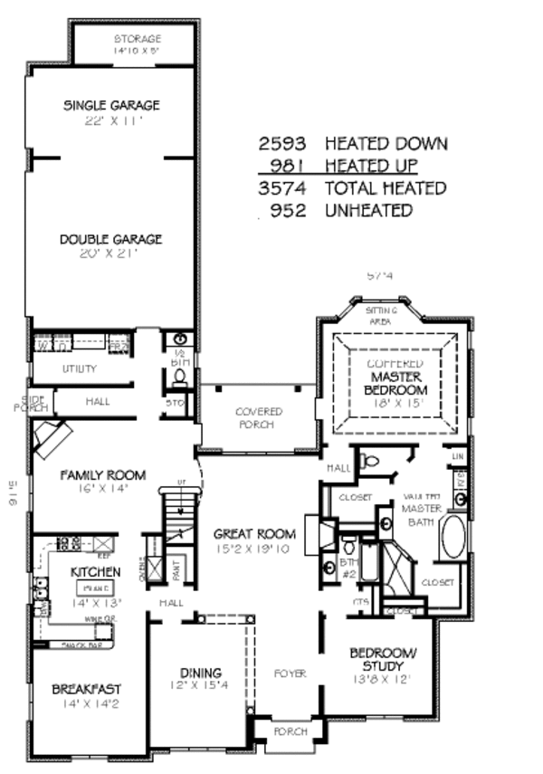 European Floor Plan - Main Floor Plan #424-354