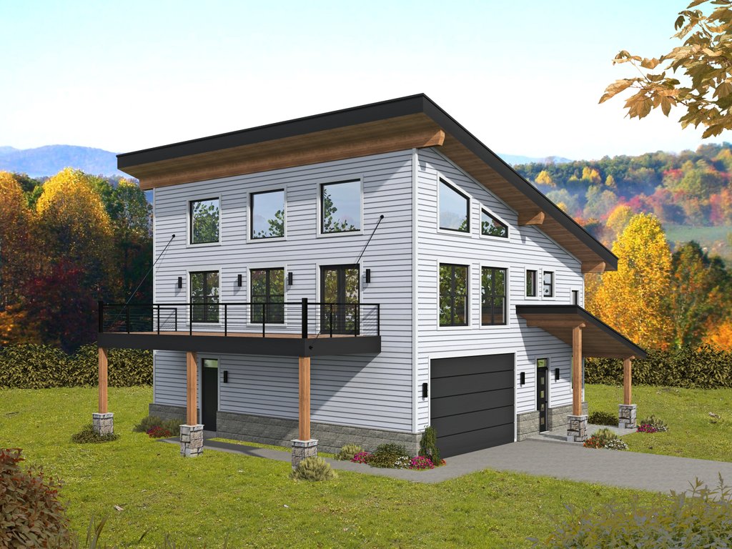 Contemporary Style House Plan - 2 Beds 2.5 Baths 1773 Sq/Ft Plan #932