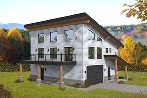 Contemporary Exterior - Front Elevation Plan #932-457