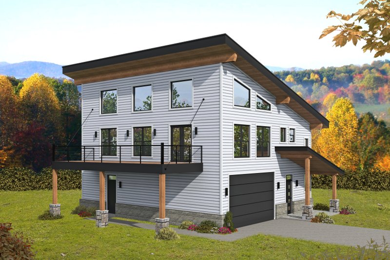 House Design - Contemporary Exterior - Front Elevation Plan #932-457