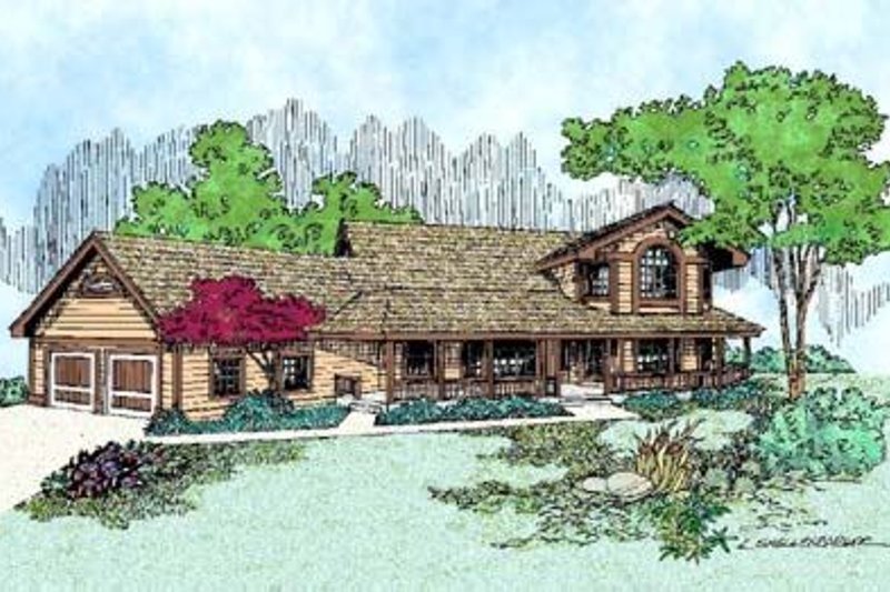 Country Style House Plan - 3 Beds 3 Baths 3000 Sq/Ft Plan #60-401