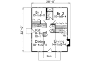 Cottage Style House Plan - 4 Beds 2 Baths 1280 Sq/Ft Plan #57-480 
