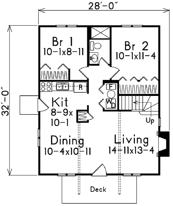 Cottage Floor Plan - Main Floor Plan #57-480