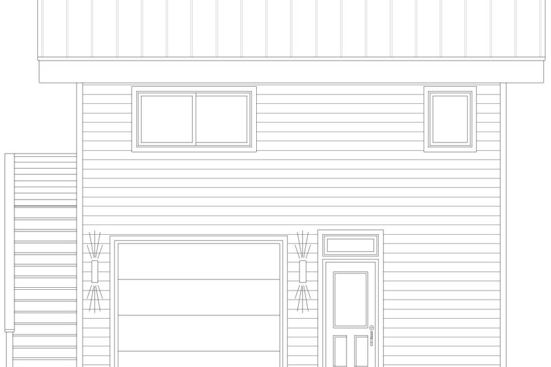House Blueprint - Exterior - Front Elevation 3 for Contemporary House Plan #932-1116 - 2 bed, 2 bath