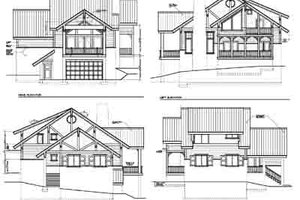 Exterior - Rear Elevation for Cottage House Plan #105-202 - 4 bed, 2 bath
