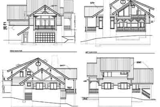 Exterior - Rear Elevation for Cottage House Plan #105-202 - 4 bed, 2 bath