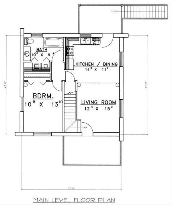 Log Floor Plan - Main Floor Plan #117-554