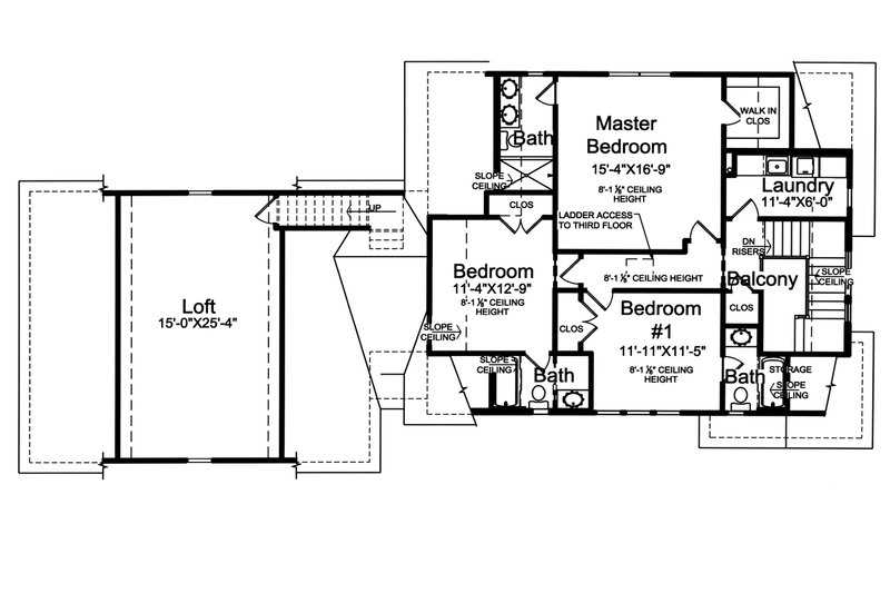 Home Plan - Floor Plan - Upper Floor for Traditional House Plan #46-919 - 3 bed, 4 bath