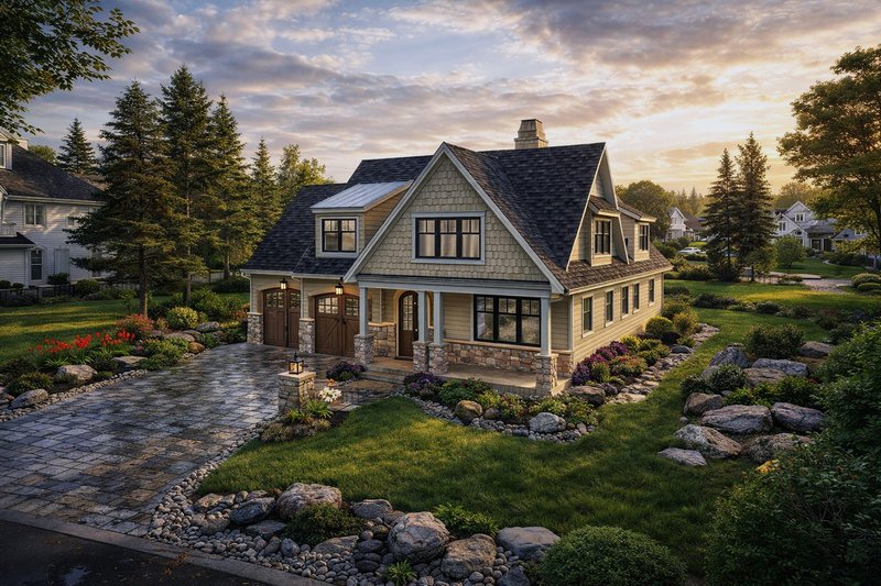 Home Plan - Craftsman Exterior - Front Elevation Plan #928-228