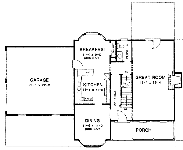 Traditional Floor Plan - Main Floor Plan #10-215