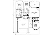 European Style House Plan - 2 Beds 2 Baths 1492 Sq/Ft Plan #20-1602 