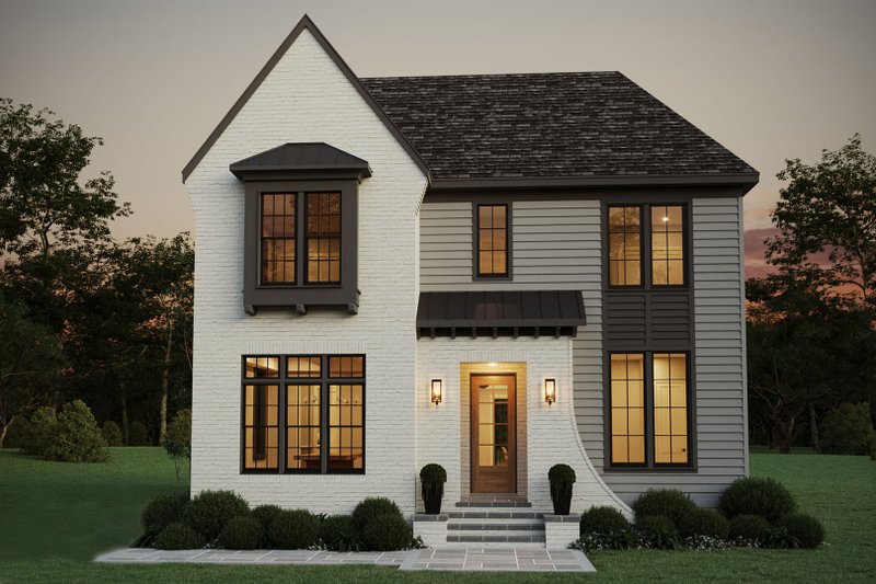 House Blueprint - Tudor Exterior - Front Elevation Plan #461-120
