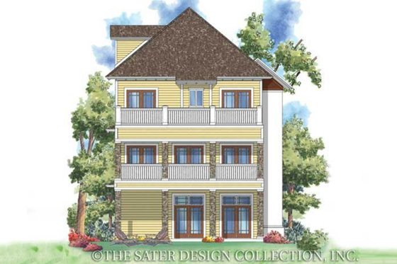 Exterior - Rear Elevation for Craftsman House Plan #930-169 - 3 bed, 2.5 bath