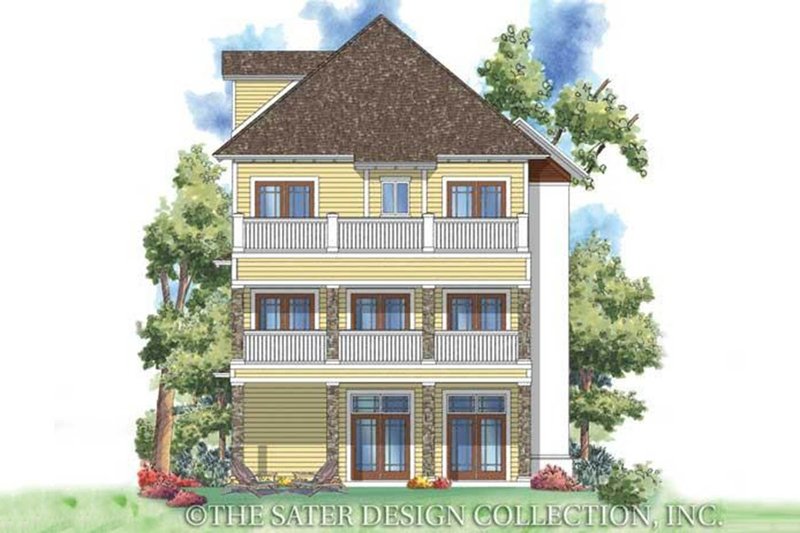 Architectural House Design - Exterior - Rear Elevation for Craftsman House Plan #930-169 - 3 bed, 2.5 bath