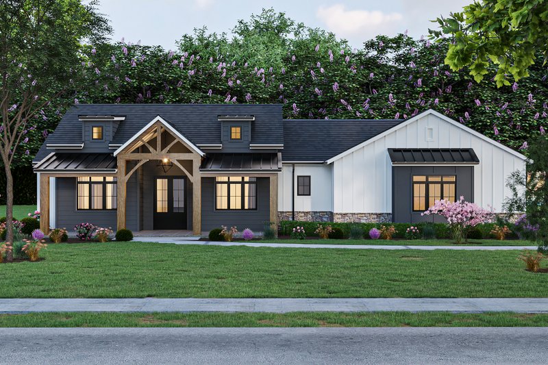 Farmhouse Style House Plan - 3 Beds 2.5 Baths 1995 Sq/Ft Plan #1112-13 Exterior