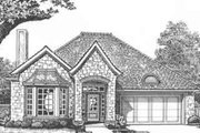 European Style House Plan - 3 Beds 2 Baths 1442 Sq/Ft Plan #310-427 