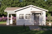 Traditional Style House Plan - 1 Beds 1 Baths 495 Sq/Ft Plan #1106-190 Exterior 