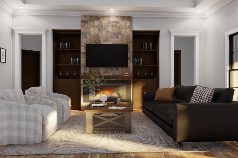 Home Plan - Interior - Family Room 2 for Ranch House Plan #923-75 - 4 bed, 3 bath