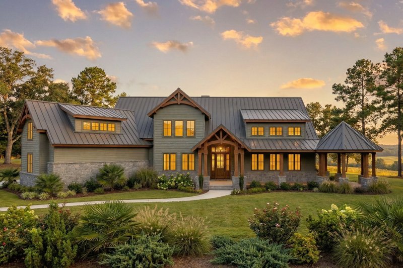 Farmhouse Style House Plan - 4 Beds 3 Baths 2842 Sq/Ft Plan #80-224 Exterior