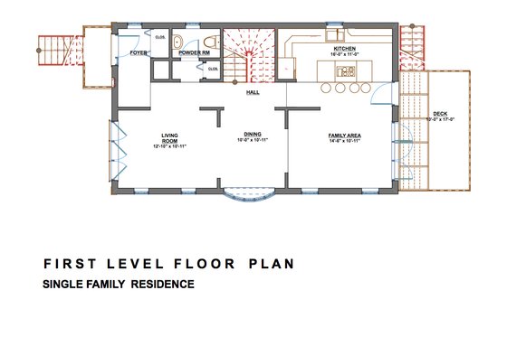 Floor Plan - Main Floor for Modern House Plan #535-2 - 3 bed, 4.5 bath