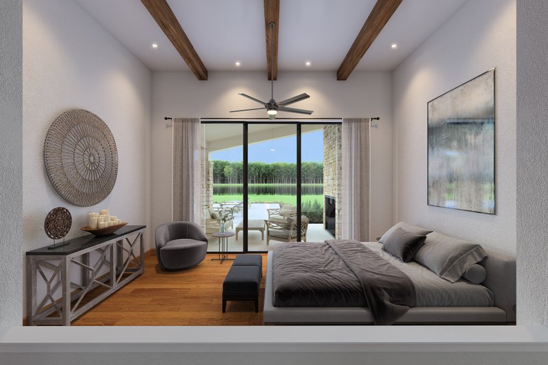 House Blueprint - Interior - Master Bedroom 1 for Contemporary House Plan #930-544 - 4 bed, 5 bath