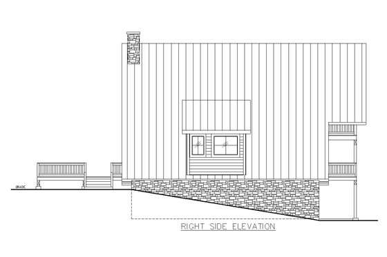 Exterior - Other Elevation 1 for Cabin House Plan #117-981 - 2 bed, 2 bath