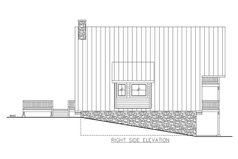 House Design - Exterior - Other Elevation 1 for Cabin House Plan #117-981 - 2 bed, 2 bath