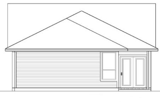 Exterior - Rear Elevation for Traditional House Plan #84-309 - 4 bed, 2 bath