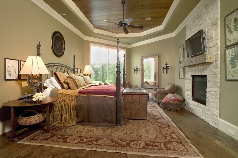 Architectural House Design - Interior - Master Bedroom for Mediterranean House Plan #20-2166 - 5 bed, 6 bath