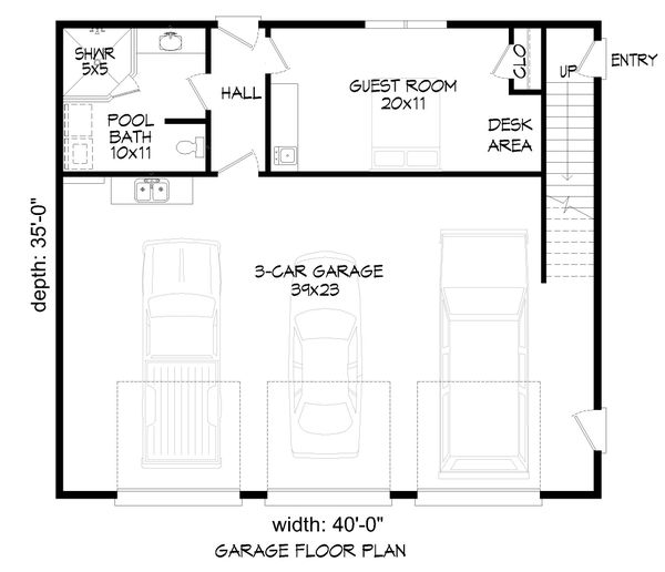 Architectural House Design - Contemporary Floor Plan - Main Floor Plan #932-342