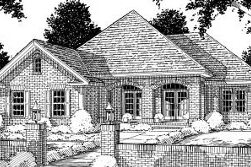 House Blueprint - Traditional Exterior - Front Elevation Plan #20-176