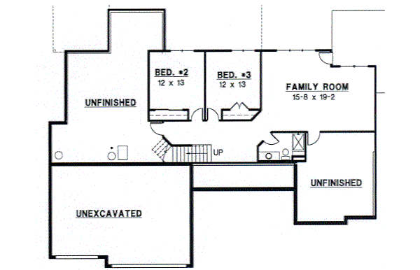 Mediterranean Floor Plan - Lower Floor Plan #67-212