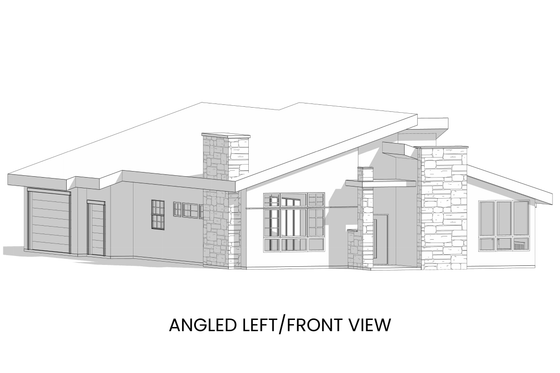 Exterior - Front Elevation 4 for Contemporary House Plan #1108-16 - 3 bed, 2.5 bath