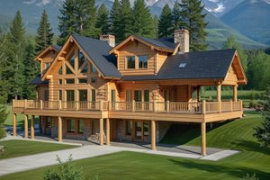 House Plan Design - Exterior - Front Elevation for Traditional House Plan #117-313 - 4 bed, 4.5 bath