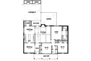 Southern Style House Plan - 3 Beds 2 Baths 1746 Sq/Ft Plan #36-412 