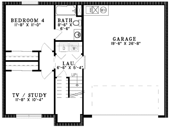 Dream House Plan - Southern Floor Plan - Lower Floor Plan #17-428