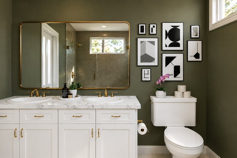 House Blueprint - Interior - Master Bathroom for Modern House Plan #1064-500 - 3 bed, 3.5 bath