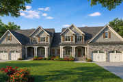 Craftsman Style House Plan - 4 Beds 2.5 Baths 5000 Sq/Ft Plan #17-2446 Exterior 