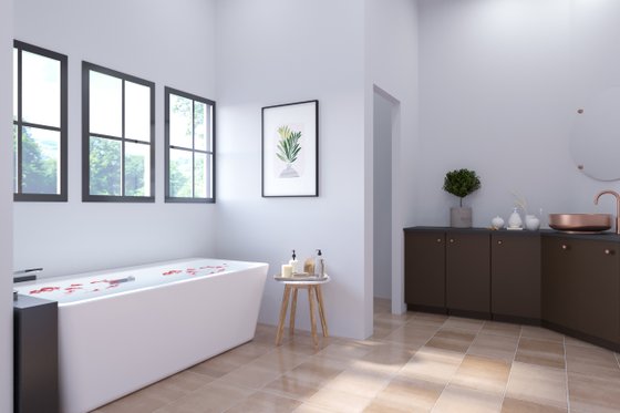 Interior - Master Bathroom for European House Plan #54-439 - 4 bed, 4.5 bath