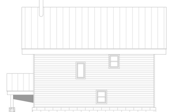 Exterior - Rear Elevation for Contemporary House Plan #932-67 - 2 bed, 2 bath