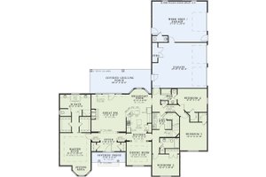 Floor Plan - Main Floor for European House Plan #17-650 - 4 bed, 3.5 bath