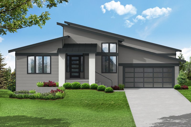 Dream House Plan - Modern Exterior - Front Elevation Plan #124-1283