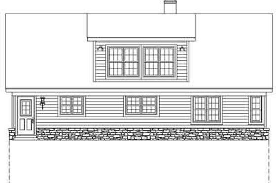 Exterior - Rear Elevation for Modern House Plan #81-470 - 3 bed, 3 bath